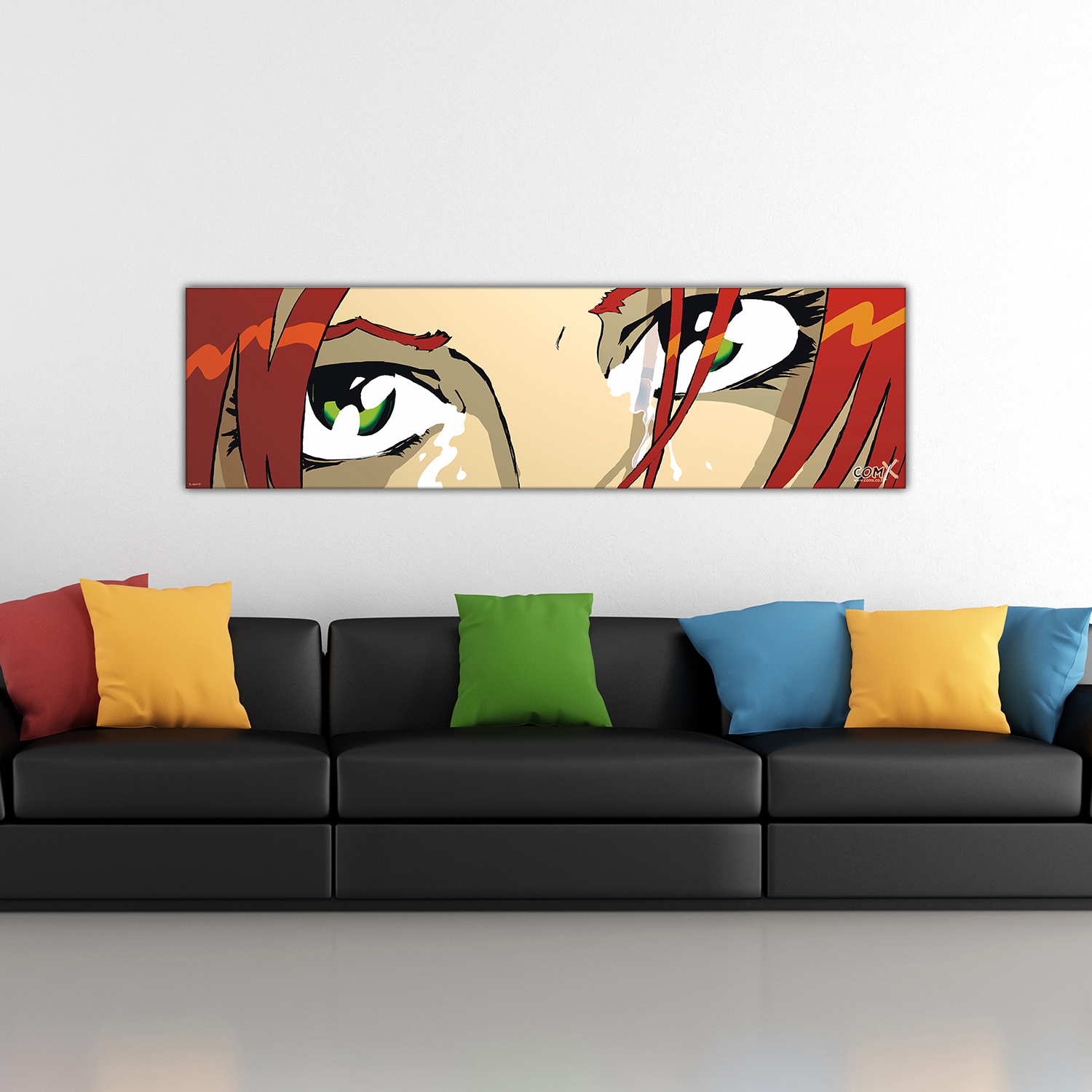 Black Sofa - The Eyes - Light Brown - Green