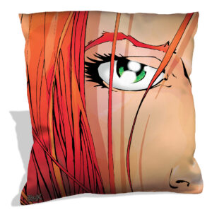 Red Face Throw Pillow